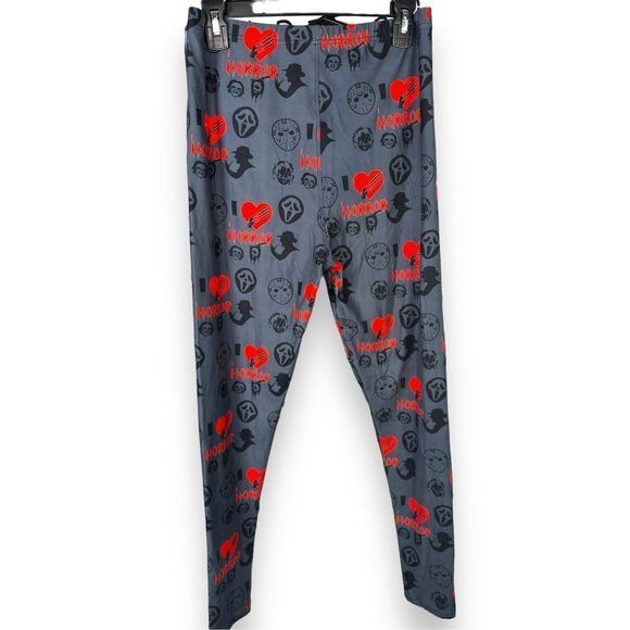 I Love Horror Brushed Polyester Plus Sized Leggings - Picture 4 of 5